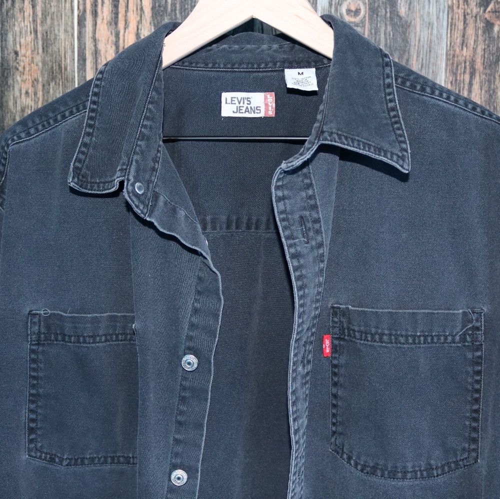Levi's black denim Long sleeve button up shirt